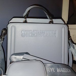 Steve Madden - Genuine BHama Satchel Bag - Pale Blue